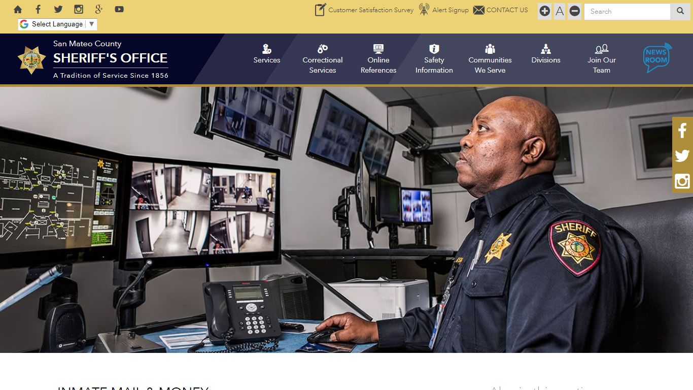 Inmate Mail & Money | San Mateo County Sheriff's Office